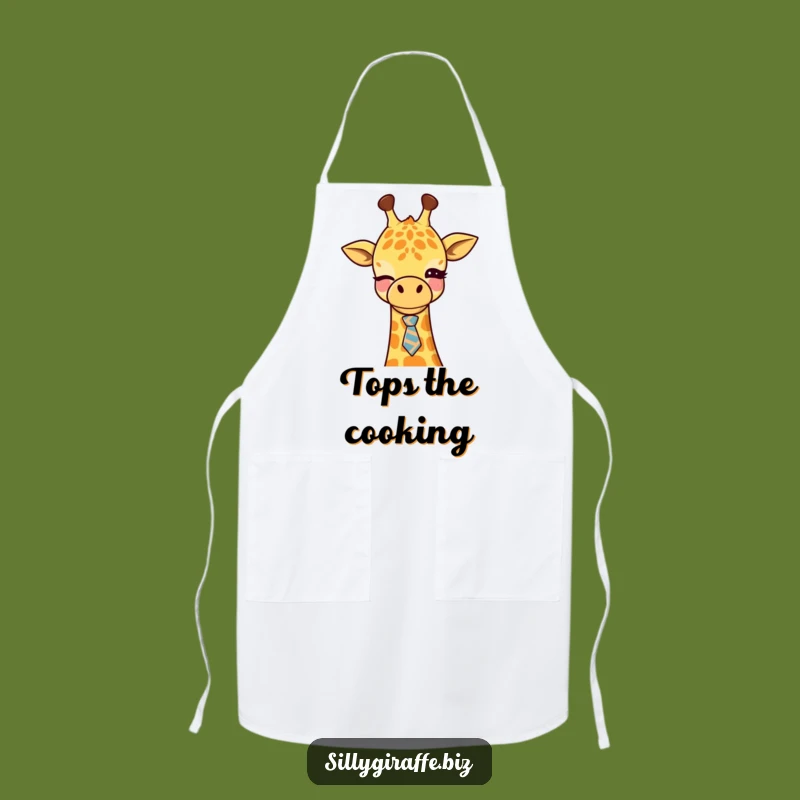 Funny Giraffe Tie Apron: Cook with Office Charm, Chef for a Hilarious Gift