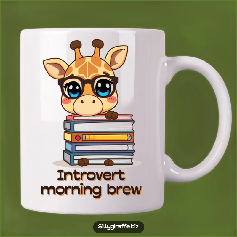 Funny Giraffe Files Mug - Hilarious Introvert Gift for Office Humor Lovers