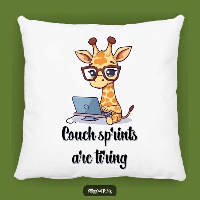Funny Giraffe Typing Pillow - Cozy & Cute Comfort for a Humorous Home
