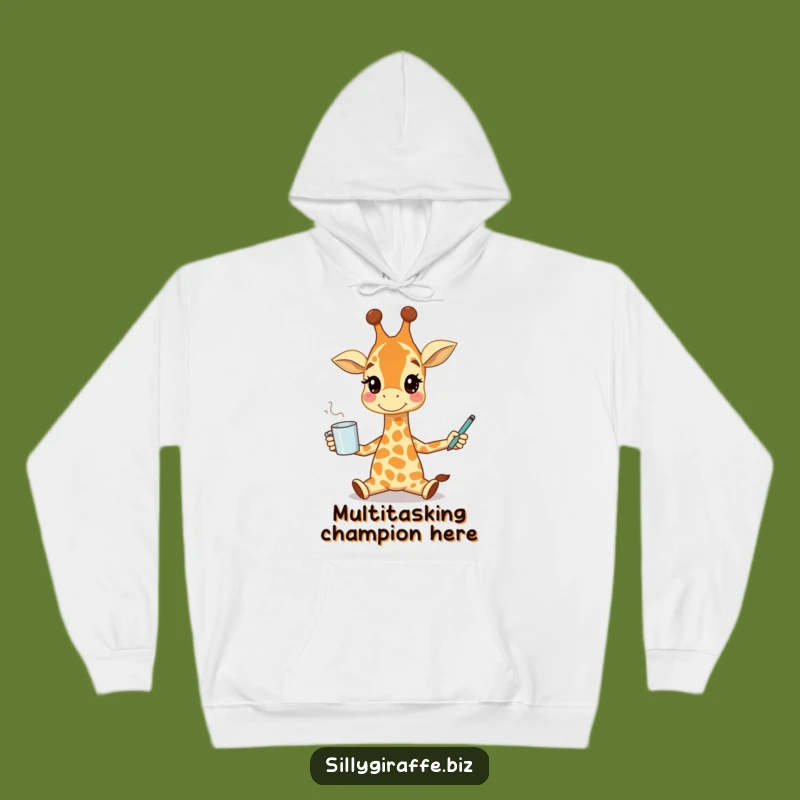 Funny Giraffe Juggling Hoodie - Cozy & Humorous Gift for the Ultimate Multitasker
