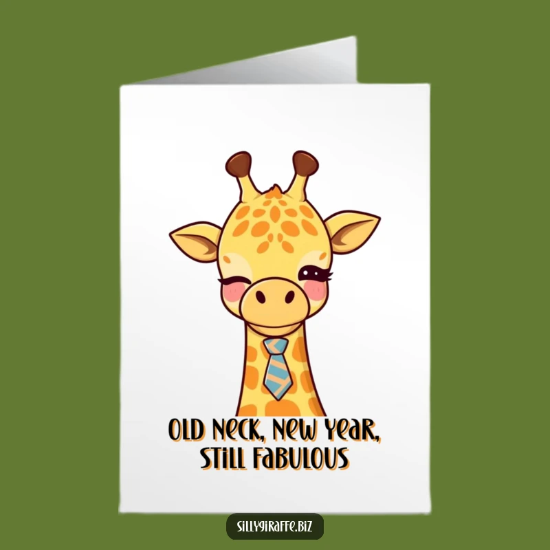 Free Printable Birthday Card: Funny Kawaii Giraffe Tie, Witty Downloadable Gift