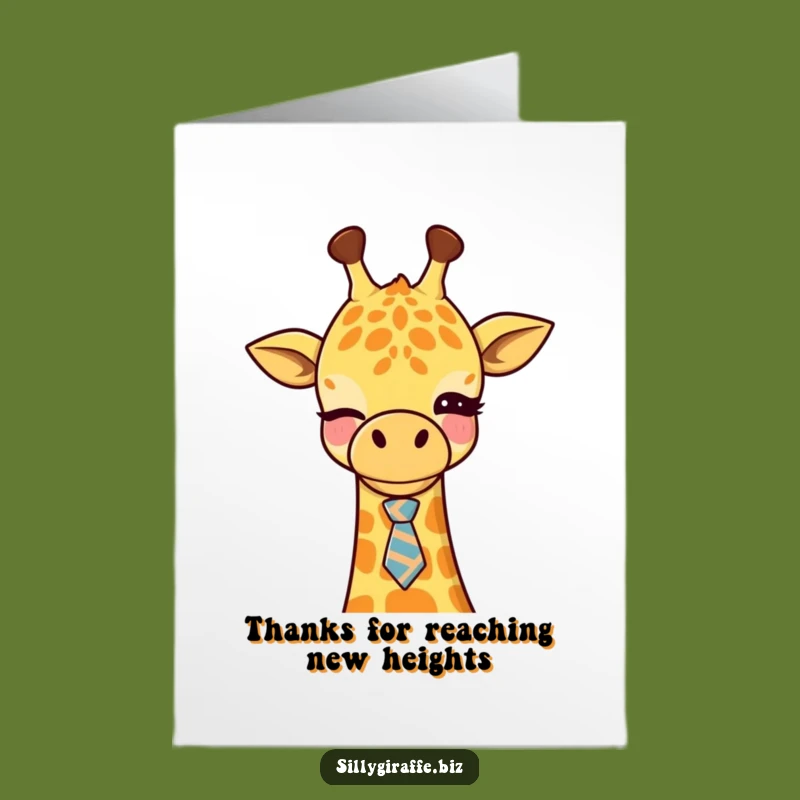 Free Printable Thank You Card: Funny Kawaii Giraffe Tie, Gratitude Downloadable