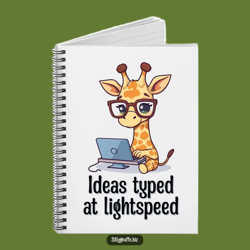 Funny Giraffe Typing Notebook - Perfect for Jotting Down Ideas & Laughs