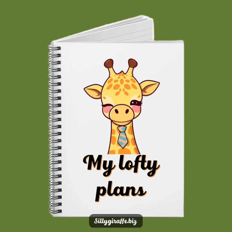Funny Giraffe Tie Notebook: Jot Down Ideas with Winking Animal, Perfect Gift