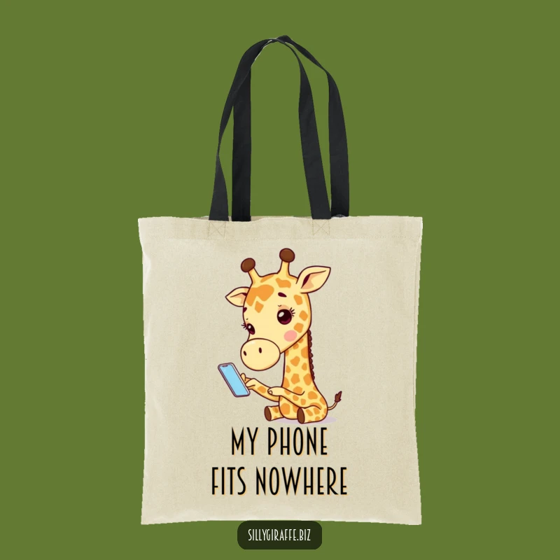 Funny Giraffe Phone Tote Bag - Spacious & Hilarious Bag for Gadget Woes